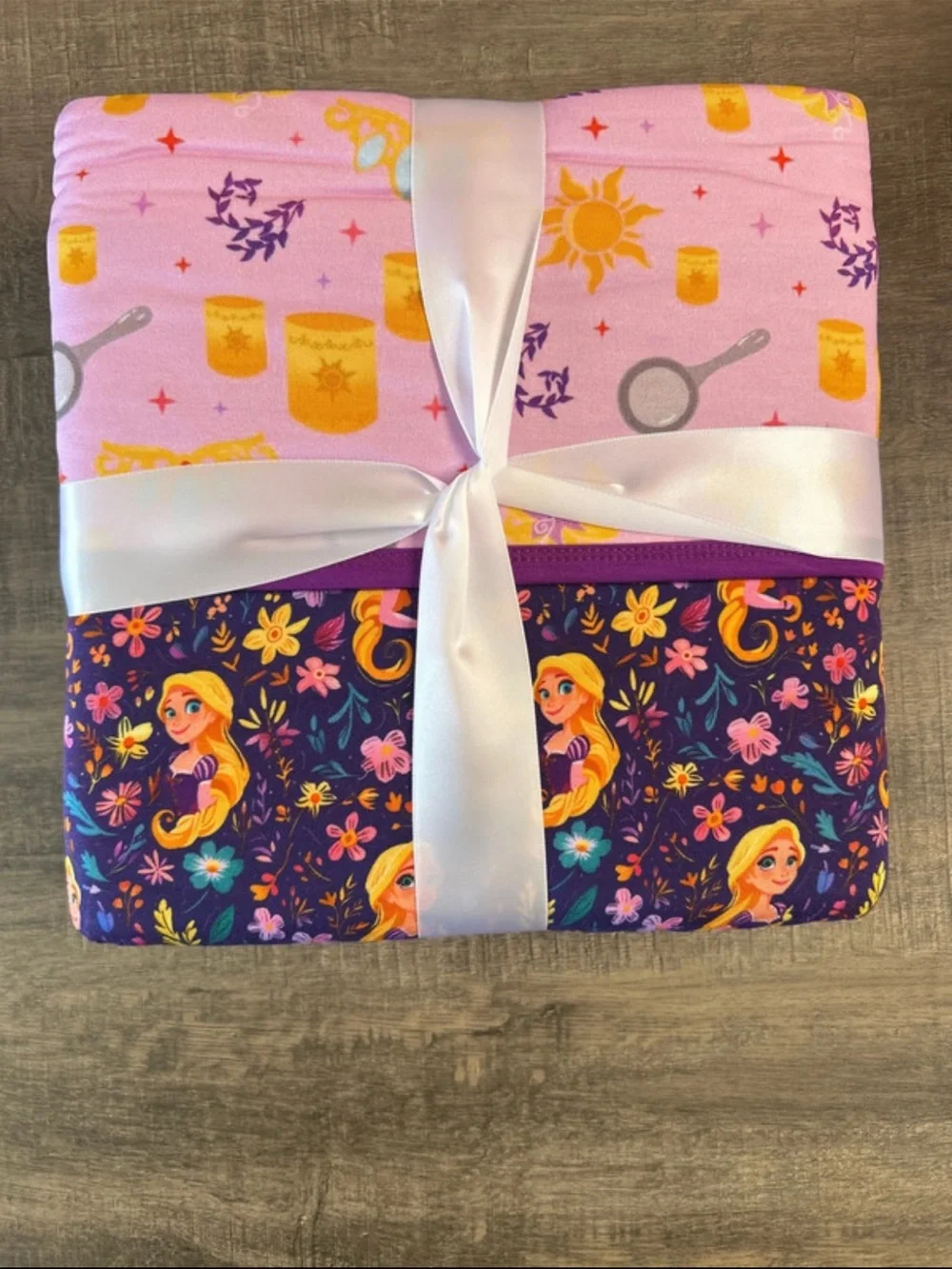Little Snuggles Purple & Pink Princess Print Kid's Throw Blanket 50 x 65